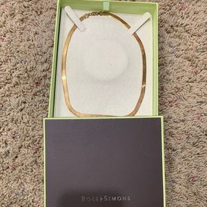 24K GOS Herringbone Gold necklace